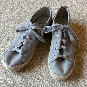 Casual Gray Canvas Women's Sneakers